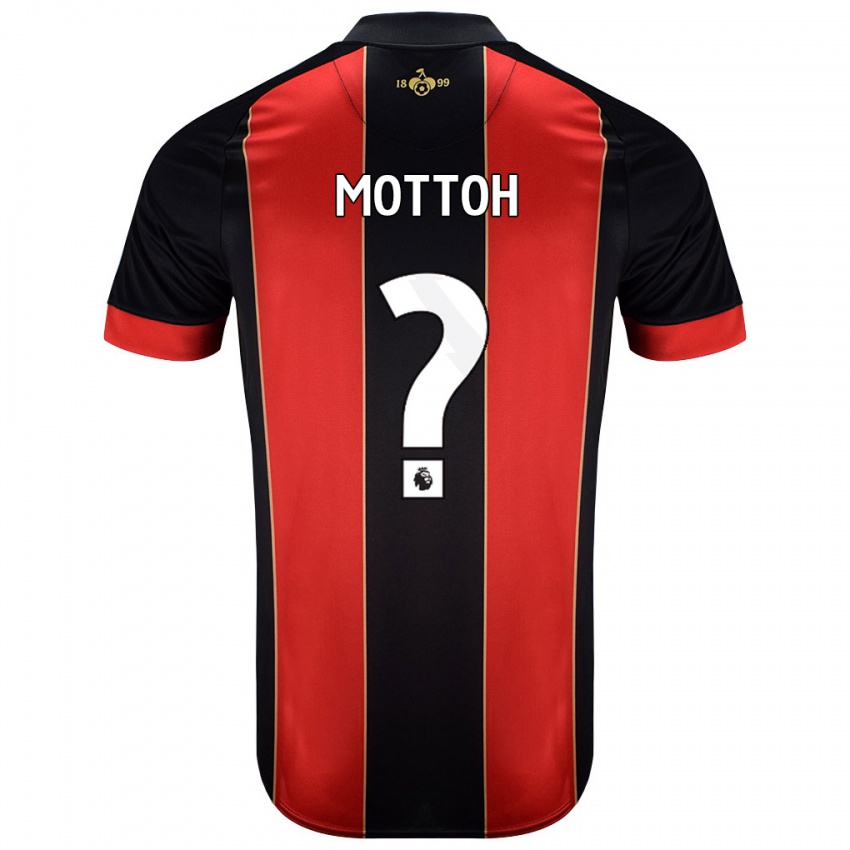 Hombre Camiseta Koby Mottoh #0 Rojo Negro 1ª Equipación 2024/25 La Camisa Argentina