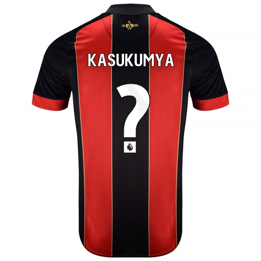 Hombre Camiseta Kashanga Kasukumya #0 Rojo Negro 1ª Equipación 2024/25 La Camisa Argentina