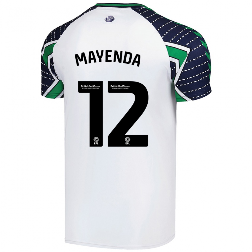 Hombre Camiseta Eliezer Mayenda #12 Blanco 2ª Equipación 2024/25 La Camisa Argentina