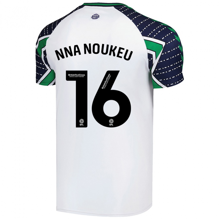 Hombre Camiseta Blondy Nna Noukeu #16 Blanco 2ª Equipación 2024/25 La Camisa Argentina