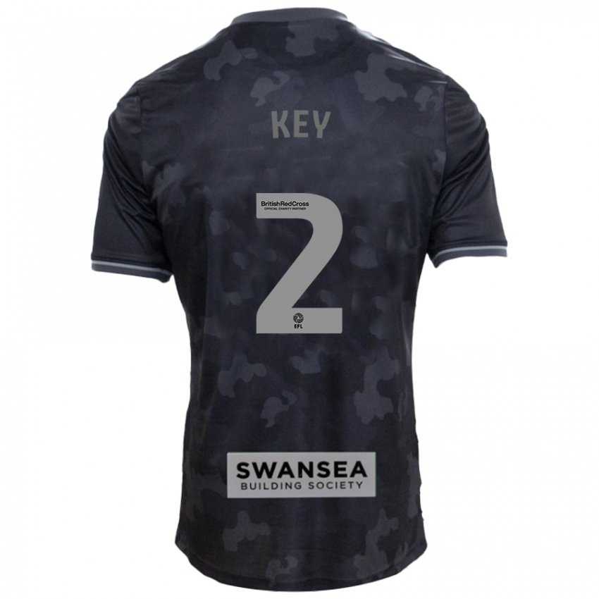 Hombre Camiseta Josh Key #2 Negro 2ª Equipación 2024/25 La Camisa Argentina