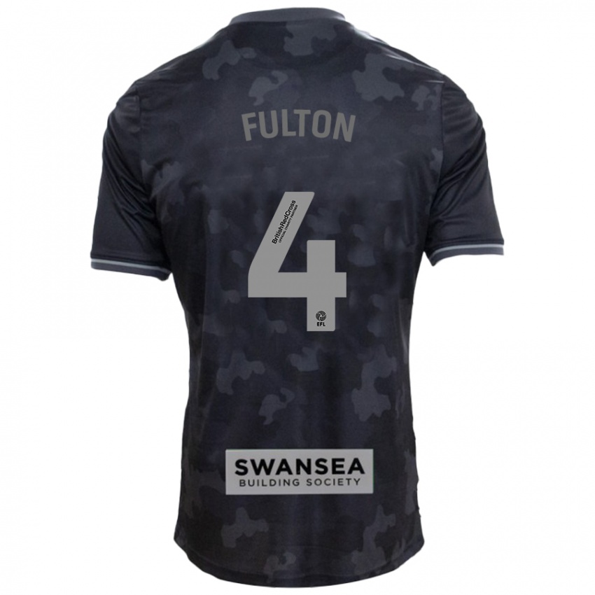 Hombre Camiseta Jay Fulton #4 Negro 2ª Equipación 2024/25 La Camisa Argentina