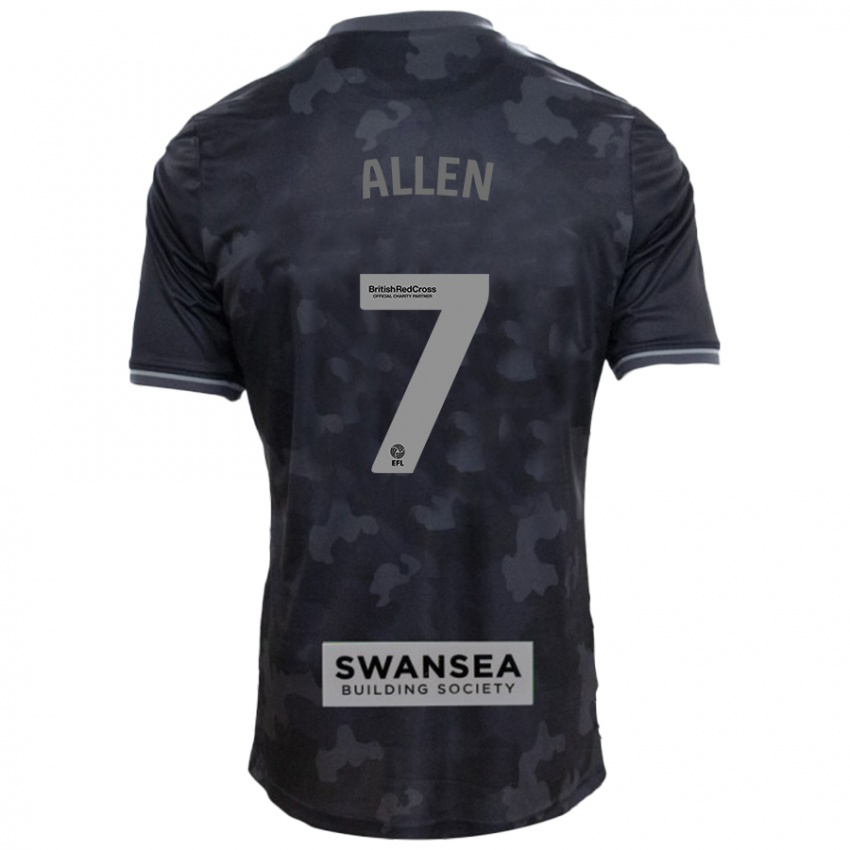 Hombre Camiseta Joe Allen #7 Negro 2ª Equipación 2024/25 La Camisa Argentina