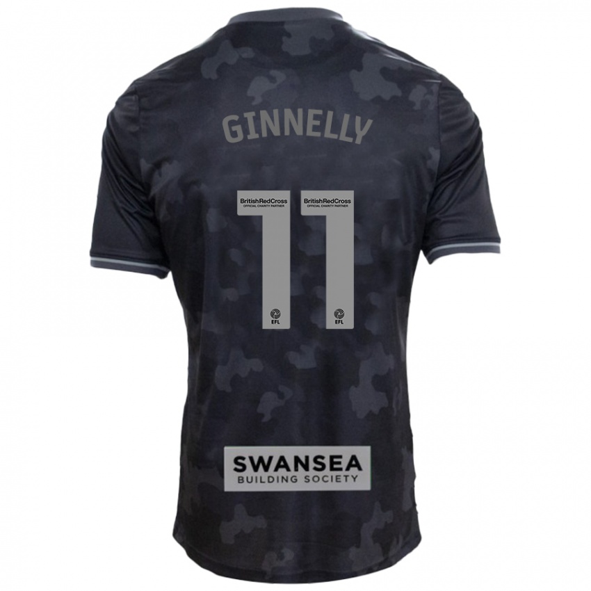 Hombre Camiseta Josh Ginnelly #11 Negro 2ª Equipación 2024/25 La Camisa Argentina