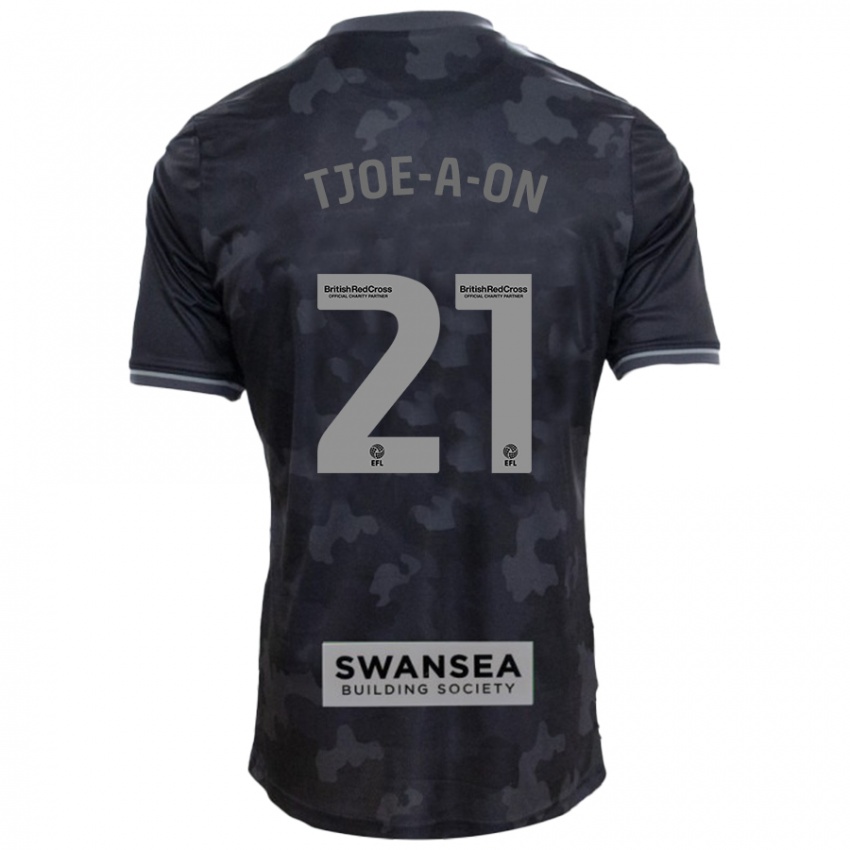 Hombre Camiseta Nathan Tjoe-A-On #21 Negro 2ª Equipación 2024/25 La Camisa Argentina