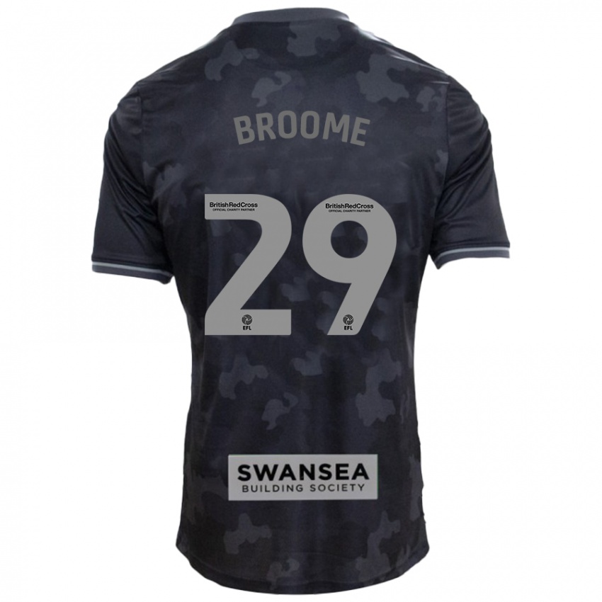 Hombre Camiseta Nathan Broome #29 Negro 2ª Equipación 2024/25 La Camisa Argentina