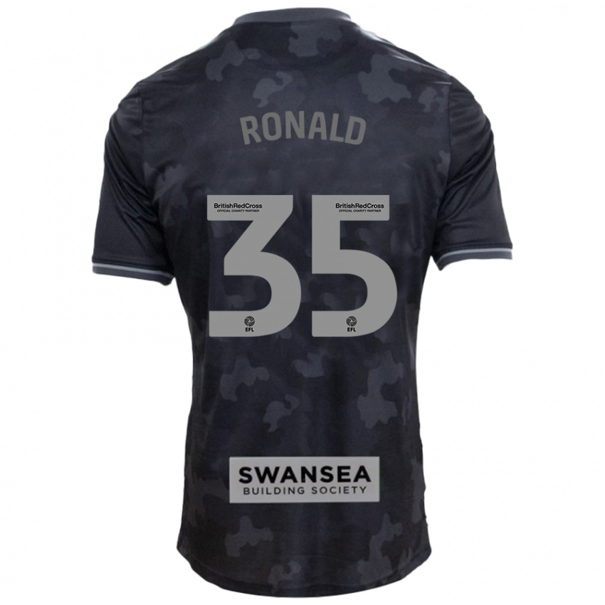 Hombre Camiseta Ronald #35 Negro 2ª Equipación 2024/25 La Camisa Argentina