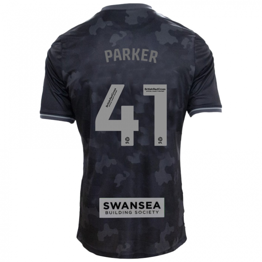 Hombre Camiseta Sam Parker #41 Negro 2ª Equipación 2024/25 La Camisa Argentina