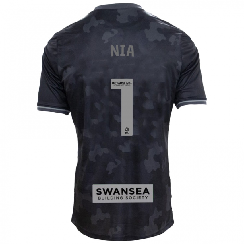 Hombre Camiseta Ffion Rees Nia #1 Negro 2ª Equipación 2024/25 La Camisa Argentina