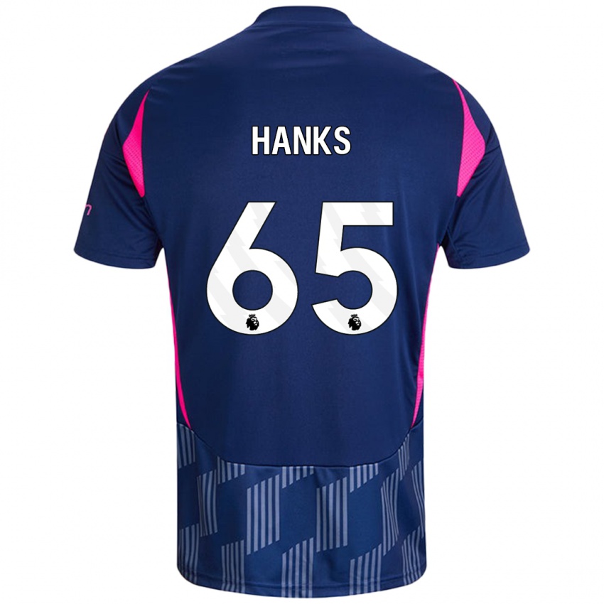 Hombre Camiseta Justin Hanks #65 Azul Real Rosa 2ª Equipación 2024/25 La Camisa Argentina