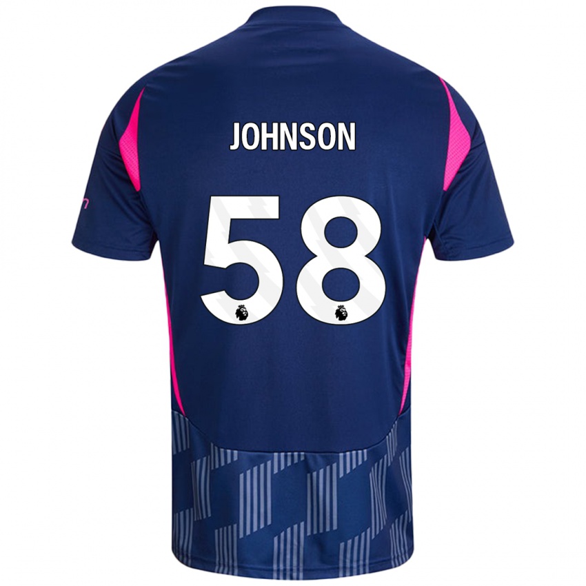 Hombre Camiseta Pharrell Johnson #58 Azul Real Rosa 2ª Equipación 2024/25 La Camisa Argentina