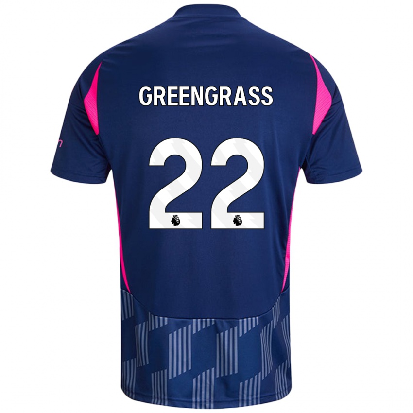 Hombre Camiseta Charlotte Greengrass #22 Azul Real Rosa 2ª Equipación 2024/25 La Camisa Argentina