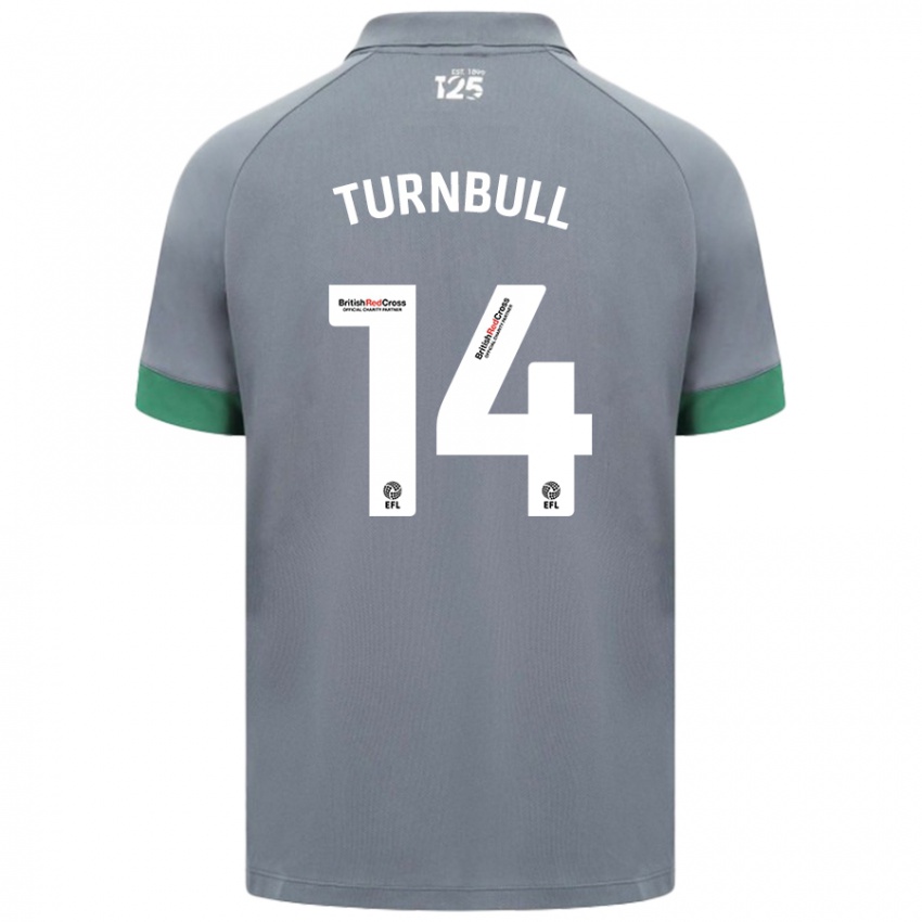 Hombre Camiseta David Turnbull #14 Gris Oscuro 2ª Equipación 2024/25 La Camisa Argentina