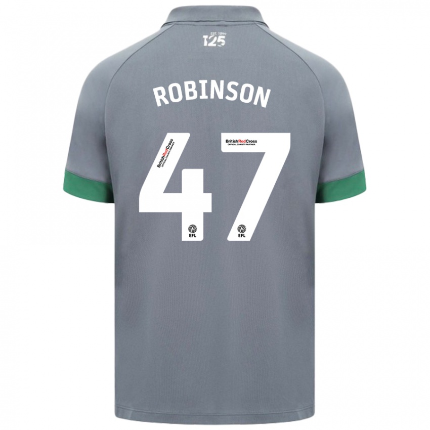 Hombre Camiseta Callum Robinson #47 Gris Oscuro 2ª Equipación 2024/25 La Camisa Argentina