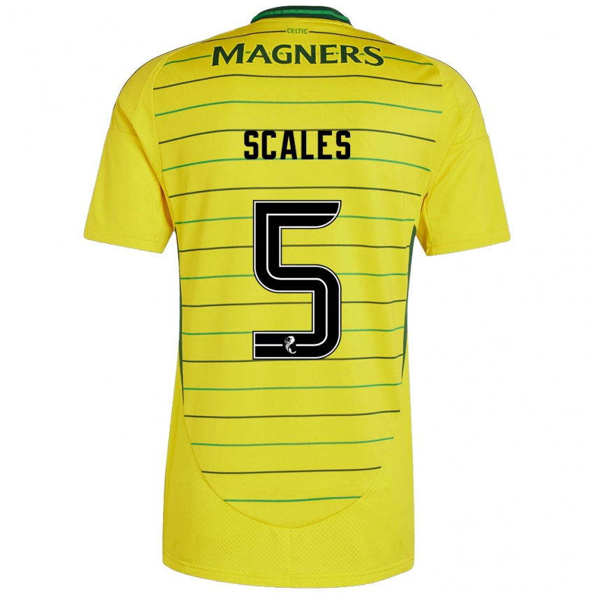 Hombre Camiseta Liam Scales #5 Amarillo 2ª Equipación 2024/25 La Camisa Argentina