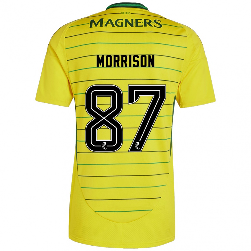 Hombre Camiseta Joe Morrison #87 Amarillo 2ª Equipación 2024/25 La Camisa Argentina