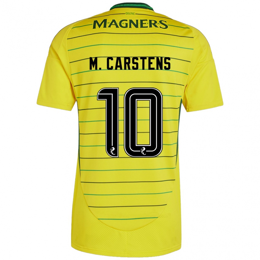 Hombre Camiseta Mathilde Carstens #10 Amarillo 2ª Equipación 2024/25 La Camisa Argentina