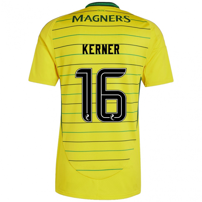 Hombre Camiseta Hana Kerner #16 Amarillo 2ª Equipación 2024/25 La Camisa Argentina