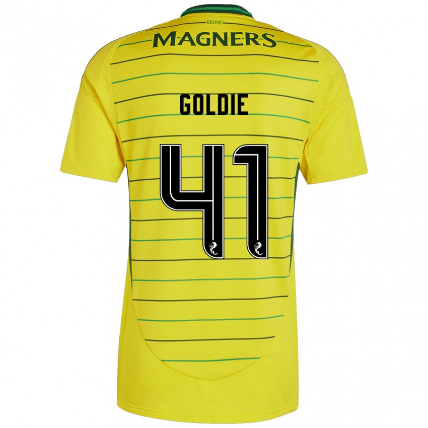 Hombre Camiseta Clare Goldie #41 Amarillo 2ª Equipación 2024/25 La Camisa Argentina