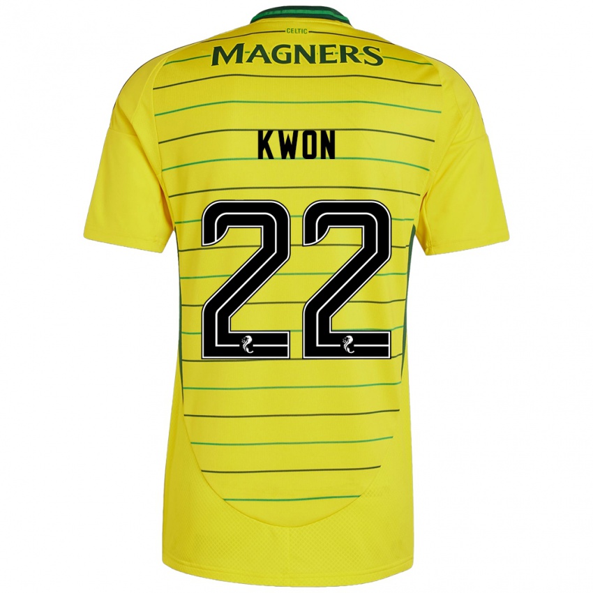 Hombre Camiseta Hyeok-Kyu Kwon #22 Amarillo 2ª Equipación 2024/25 La Camisa Argentina