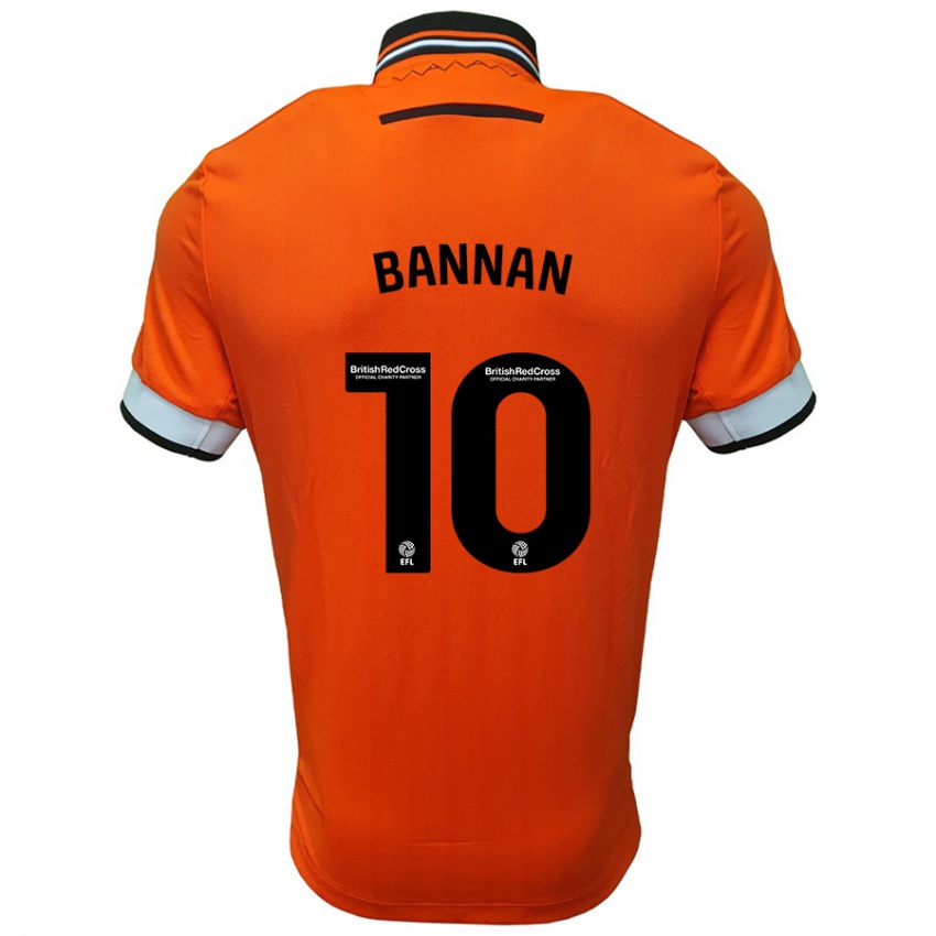 Hombre Camiseta Barry Bannan #10 Naranja Blanco 2ª Equipación 2024/25 La Camisa Argentina