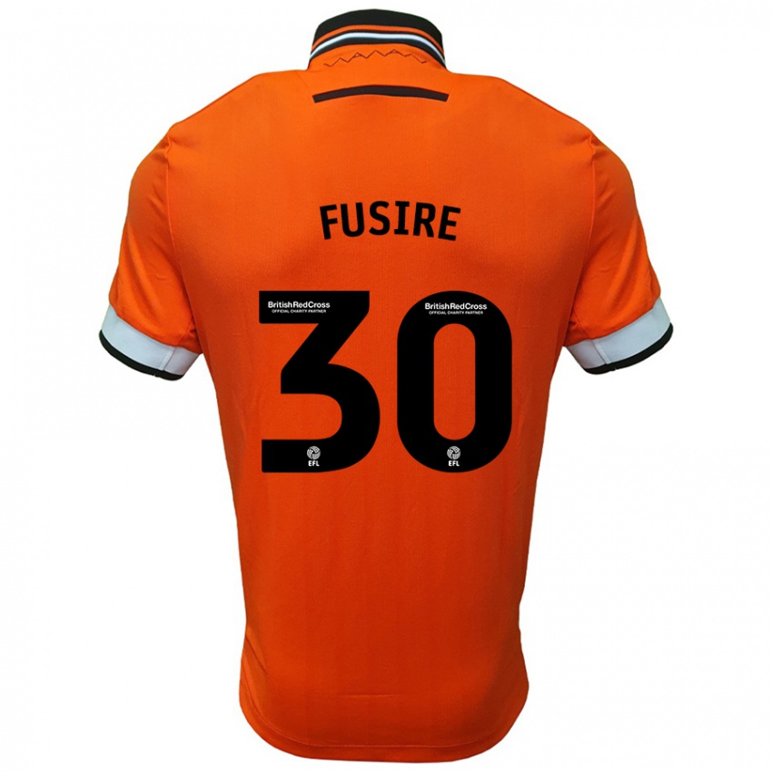 Hombre Camiseta Sean Fusire #30 Naranja Blanco 2ª Equipación 2024/25 La Camisa Argentina