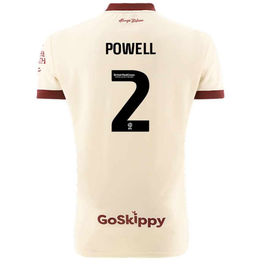 Hombre Camiseta Ella Powell #2 Crema Blanco 2ª Equipación 2024/25 La Camisa Argentina