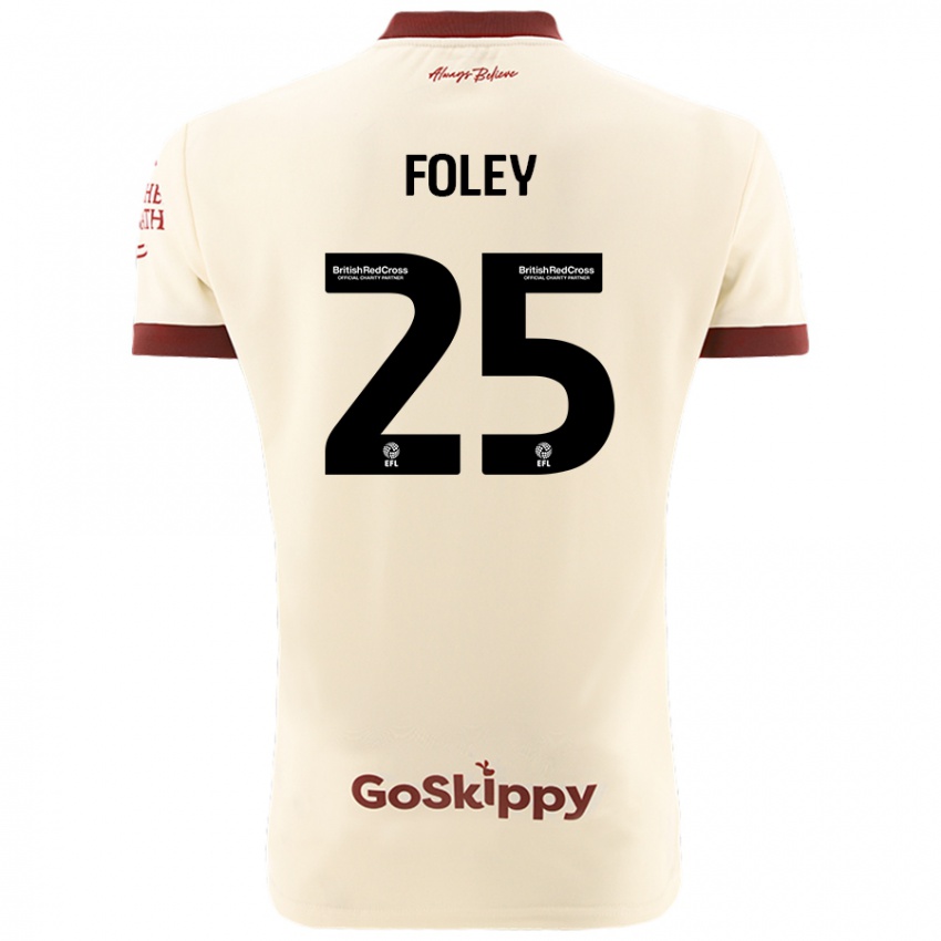 Hombre Camiseta Erin Foley #25 Crema Blanco 2ª Equipación 2024/25 La Camisa Argentina