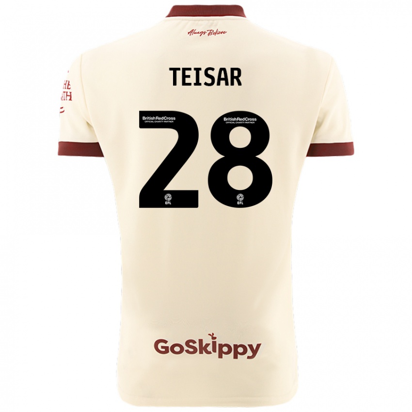 Hombre Camiseta Tianna Teisar #28 Crema Blanco 2ª Equipación 2024/25 La Camisa Argentina