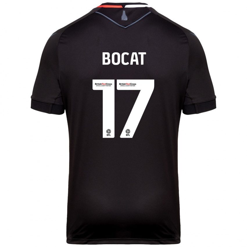 Hombre Camiseta Eric-Junior Bocat #17 Negro 2ª Equipación 2024/25 La Camisa Argentina