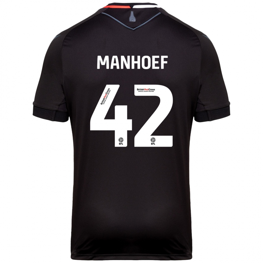 Hombre Camiseta Million Manhoef #42 Negro 2ª Equipación 2024/25 La Camisa Argentina