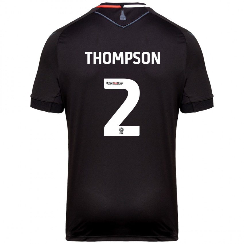 Hombre Camiseta Sophie Thompson #2 Negro 2ª Equipación 2024/25 La Camisa Argentina