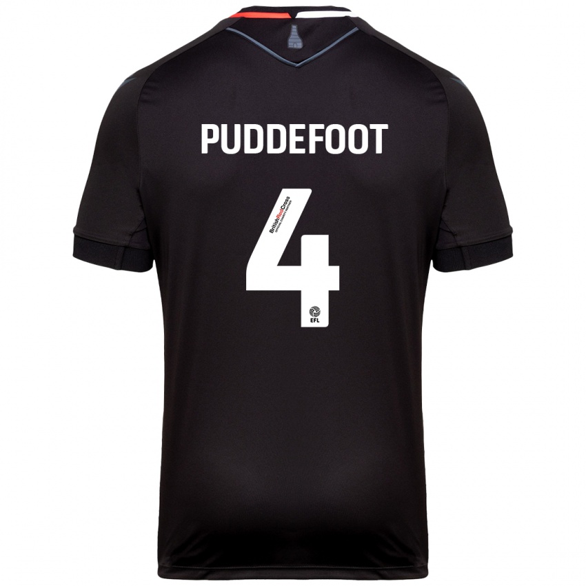 Hombre Camiseta Danielle Puddefoot #4 Negro 2ª Equipación 2024/25 La Camisa Argentina