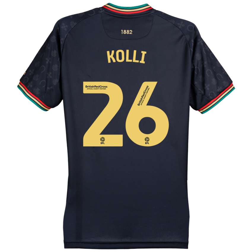 Hombre Camiseta Rayan Kolli #26 Azul Marino Oscuro 2ª Equipación 2024/25 La Camisa Argentina