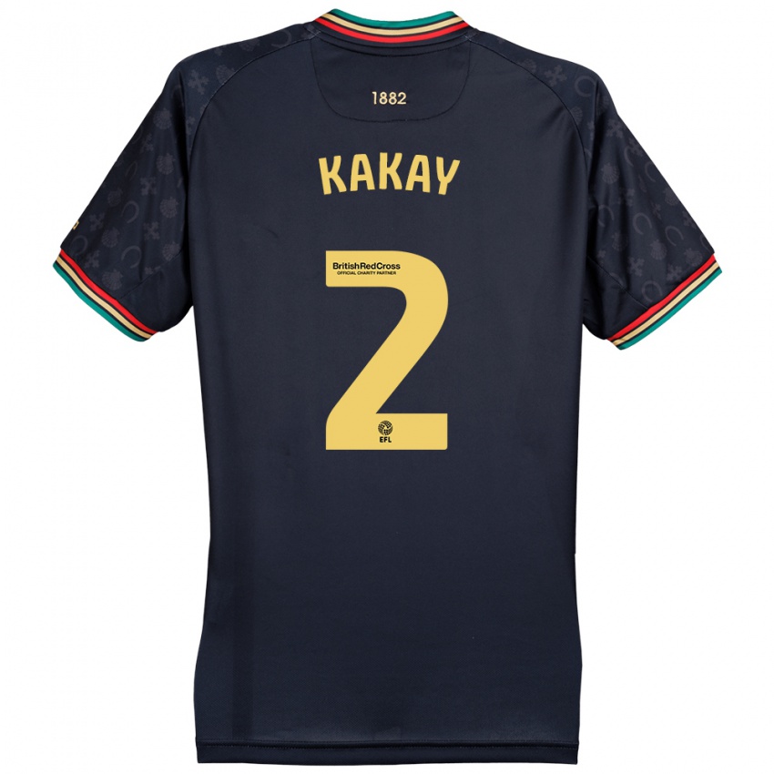 Hombre Camiseta Osman Kakay #2 Azul Marino Oscuro 2ª Equipación 2024/25 La Camisa Argentina