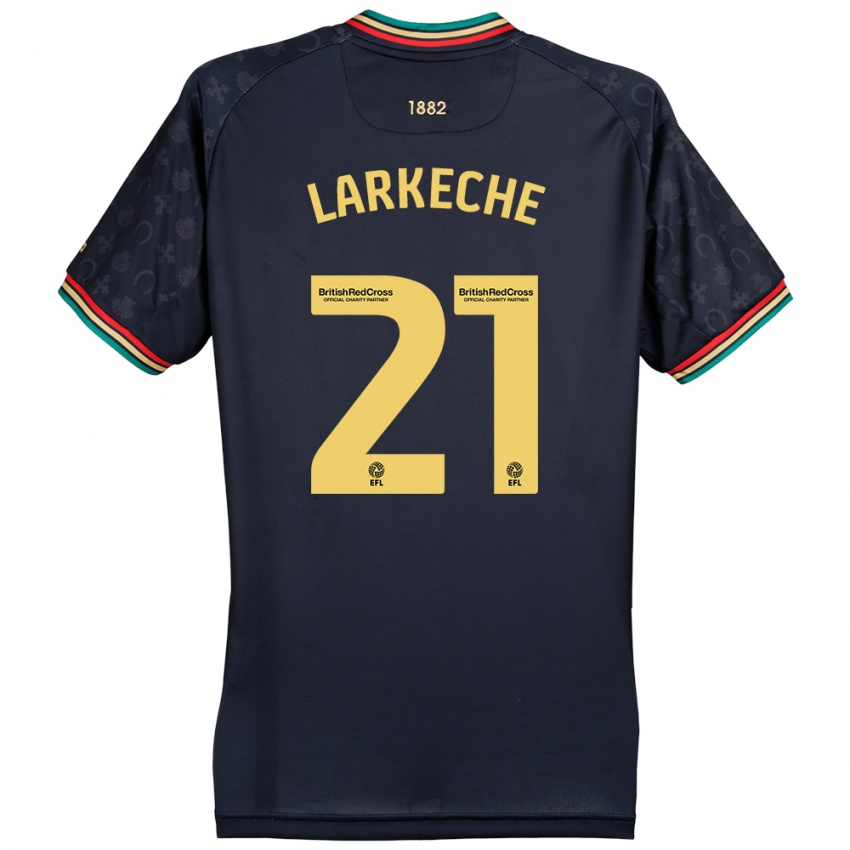 Hombre Camiseta Ziyad Larkeche #21 Azul Marino Oscuro 2ª Equipación 2024/25 La Camisa Argentina