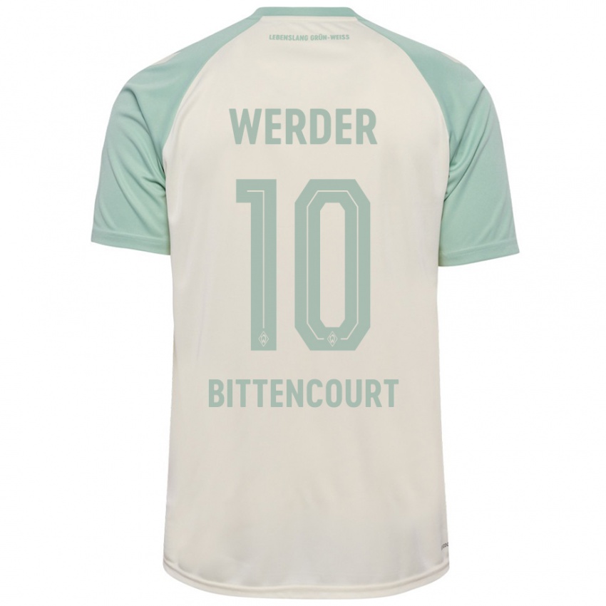 Hombre Camiseta Leonardo Bittencourt #10 Blanquecino Verde Claro 2ª Equipación 2024/25 La Camisa Argentina