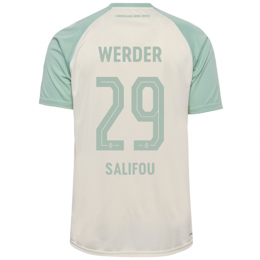 Hombre Camiseta Dikeni Salifou #29 Blanquecino Verde Claro 2ª Equipación 2024/25 La Camisa Argentina