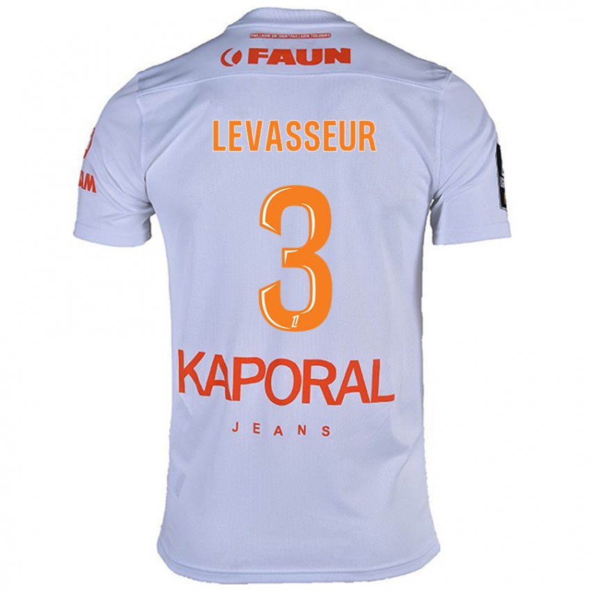 Hombre Camiseta Marie Levasseur #3 Blanco 2ª Equipación 2024/25 La Camisa Argentina