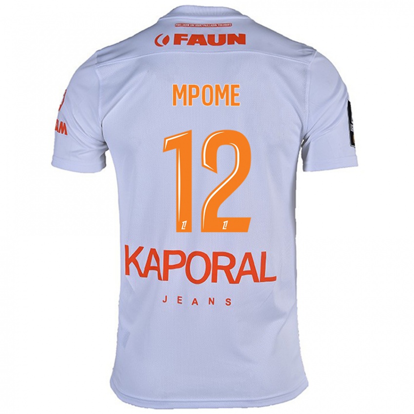 Hombre Camiseta Maelys Mpomé #12 Blanco 2ª Equipación 2024/25 La Camisa Argentina