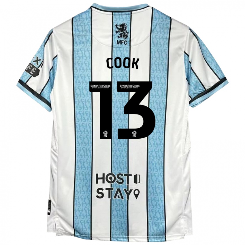 Hombre Camiseta Ruby Cook #13 Blanco Azul 2ª Equipación 2024/25 La Camisa Argentina