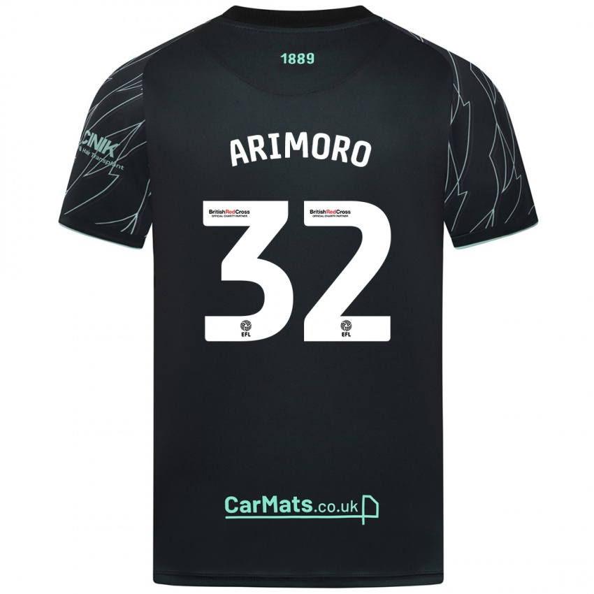 Hombre Camiseta Juliet Khinde Adebowale-Arimoro #32 Negro Verde 2ª Equipación 2024/25 La Camisa Argentina