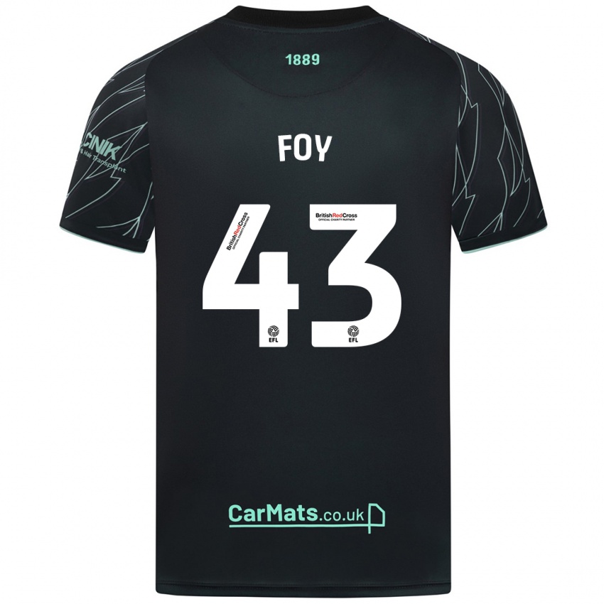 Hombre Camiseta Gus Foy #43 Negro Verde 2ª Equipación 2024/25 La Camisa Argentina