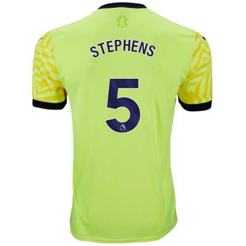 Hombre Camiseta Jack Stephens #5 Amarillo 2ª Equipación 2024/25 La Camisa Argentina