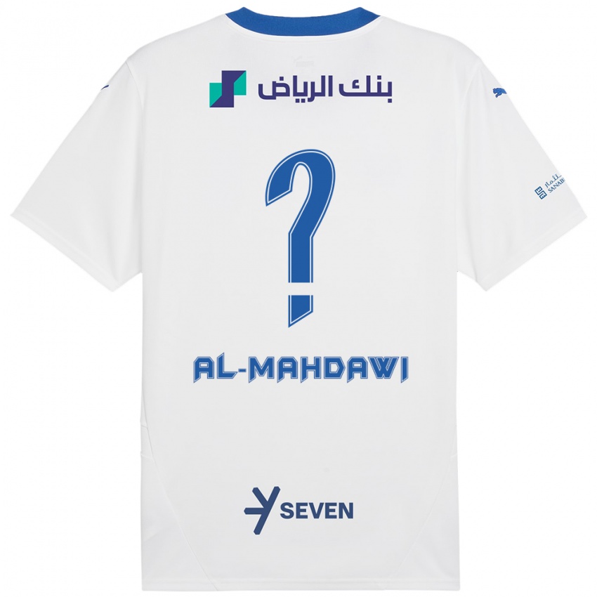 Hombre Camiseta Ali Al-Mahdawi #0 Blanco Azul 2ª Equipación 2024/25 La Camisa Argentina