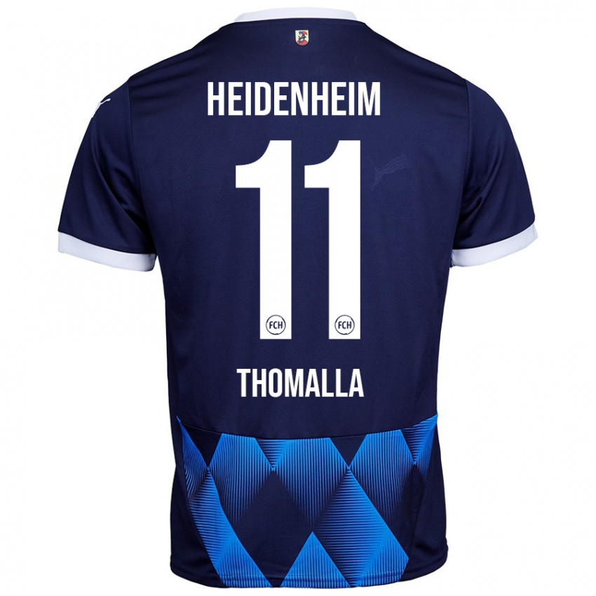 Hombre Camiseta Denis Thomalla #11 Azul Marino Oscuro 2ª Equipación 2024/25 La Camisa Argentina