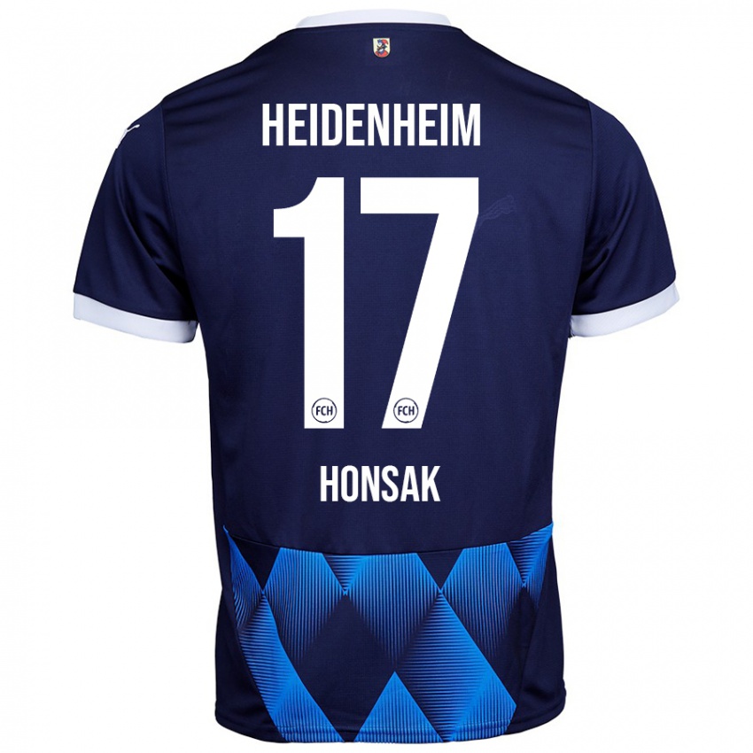 Hombre Camiseta Mathias Honsak #17 Azul Marino Oscuro 2ª Equipación 2024/25 La Camisa Argentina