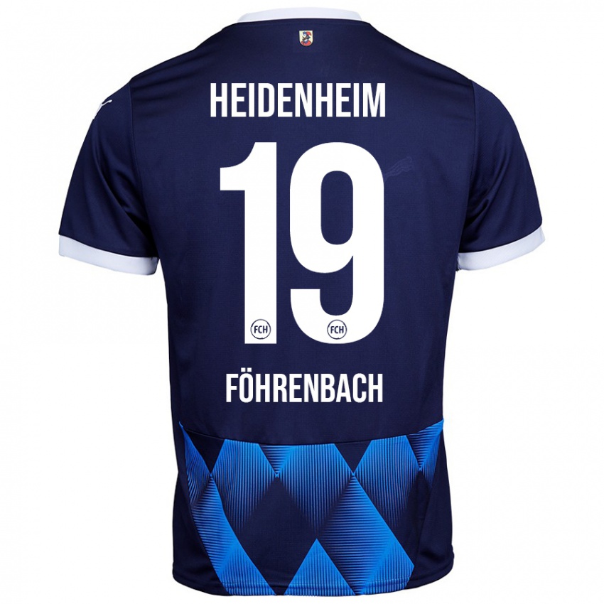 Hombre Camiseta Jonas Föhrenbach #19 Azul Marino Oscuro 2ª Equipación 2024/25 La Camisa Argentina