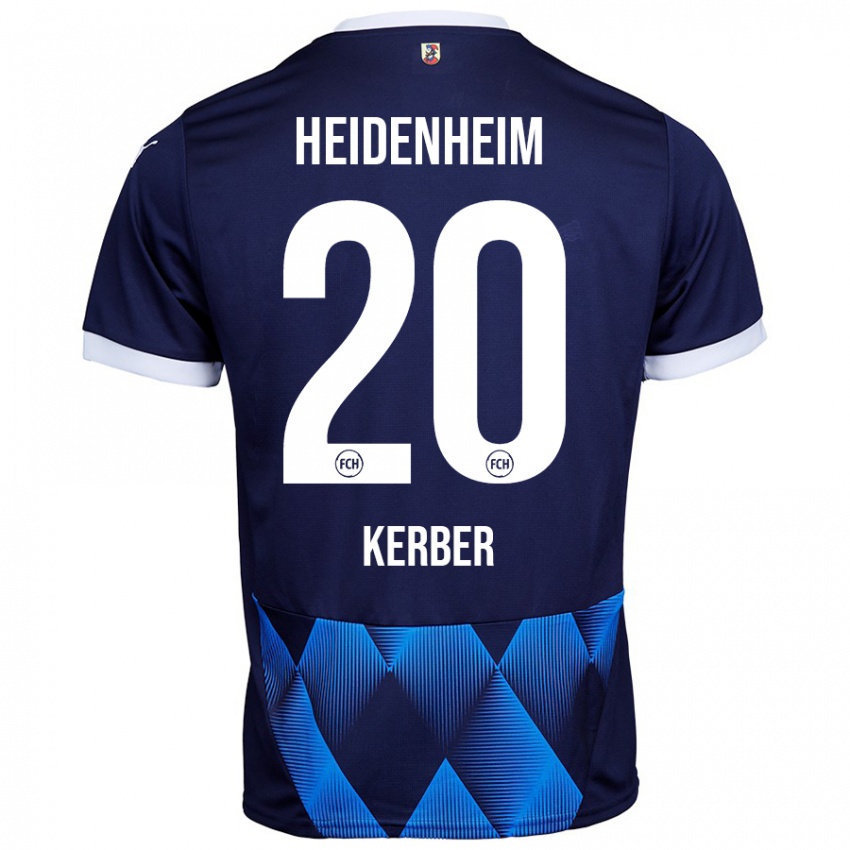 Hombre Camiseta Luca Kerber #20 Azul Marino Oscuro 2ª Equipación 2024/25 La Camisa Argentina