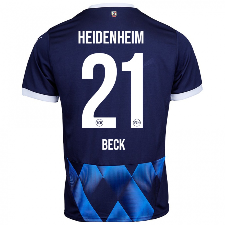 Hombre Camiseta Adrian Beck #21 Azul Marino Oscuro 2ª Equipación 2024/25 La Camisa Argentina